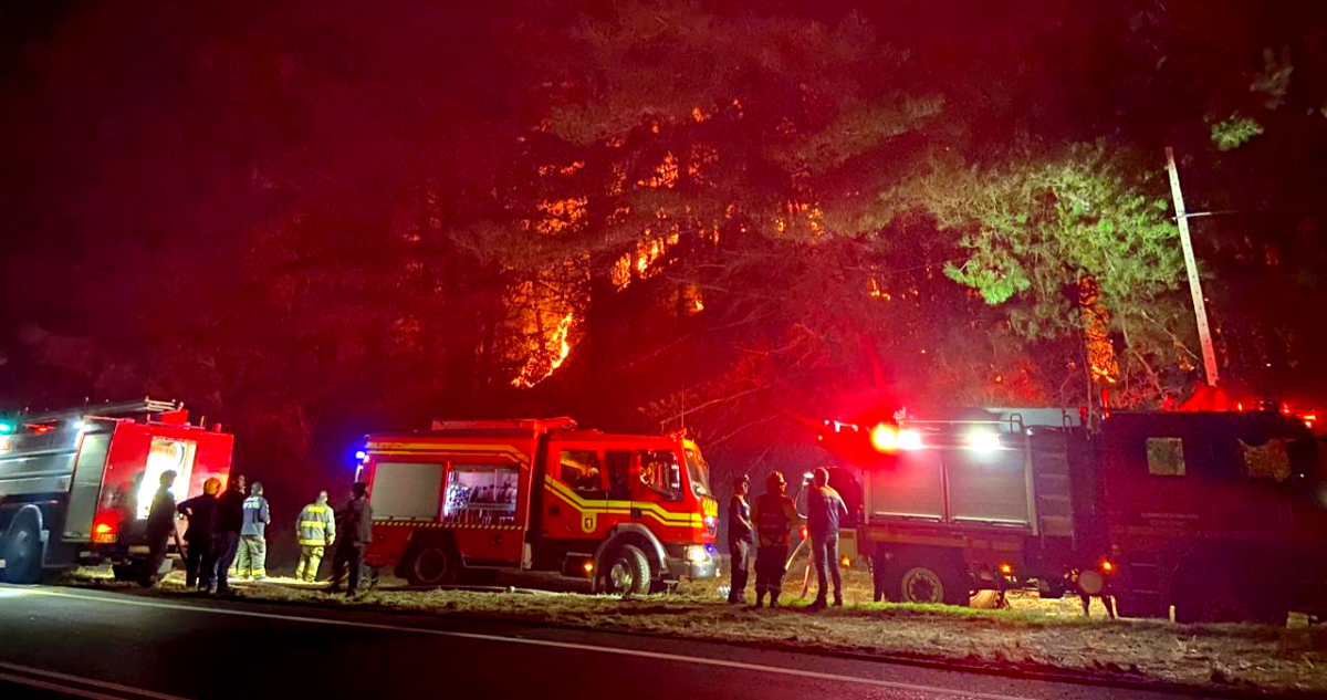 Bombero acusa que “personas con chalecos reflectantes” iniciaron focos en la Ruta de la Madera