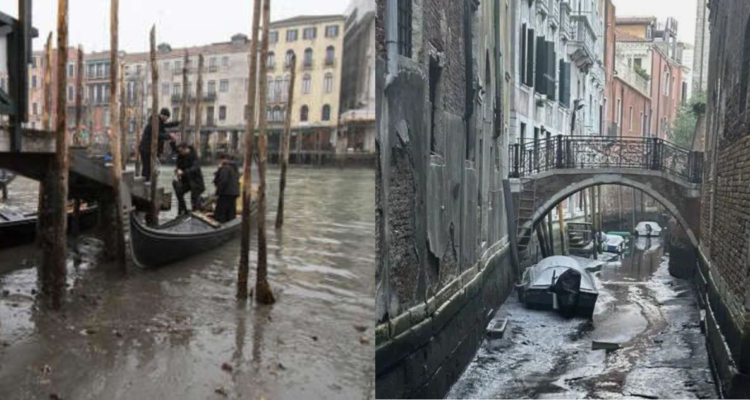 Canales de Venecia secos