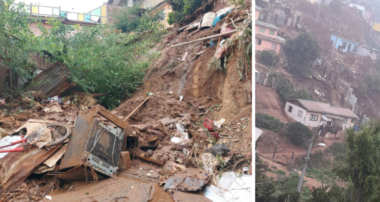 desprendimiento tierra cerro Rodelillo