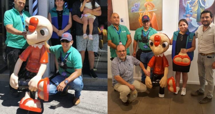 Encuentran figura de Condorito robada en Concepción… con una pata menos