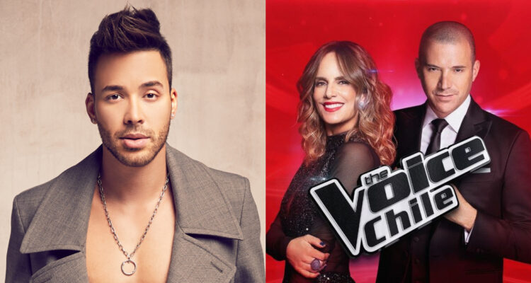 Prince Royce posa para la cámara. A su lado, los animadores Julián Elfenbein y Diana Bolocco.