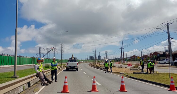 Tránsito cortado en la costanera de Hualpén por obras del Puente Industrial