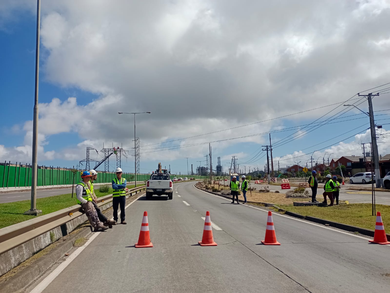 Tránsito cortado en la costanera de Hualpén por obras del Puente Industrial
