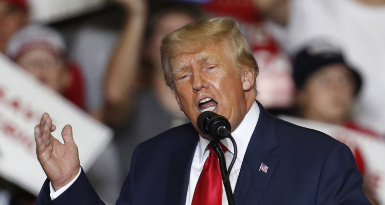 El expresidente Donald Trump, quien hasta hoy denuncia que hubo un fraude para asegurar su derrota.