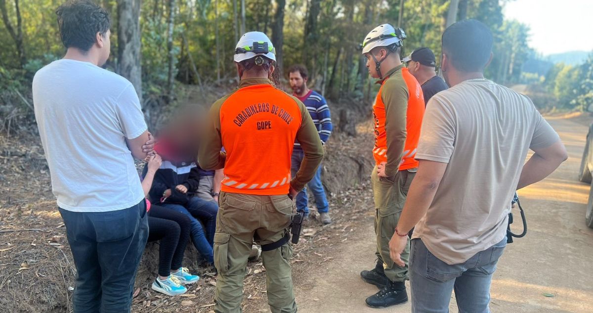 Encuentran con vida a joven extraviada en sector de Coelemu donde se desarrolla incendio forestal