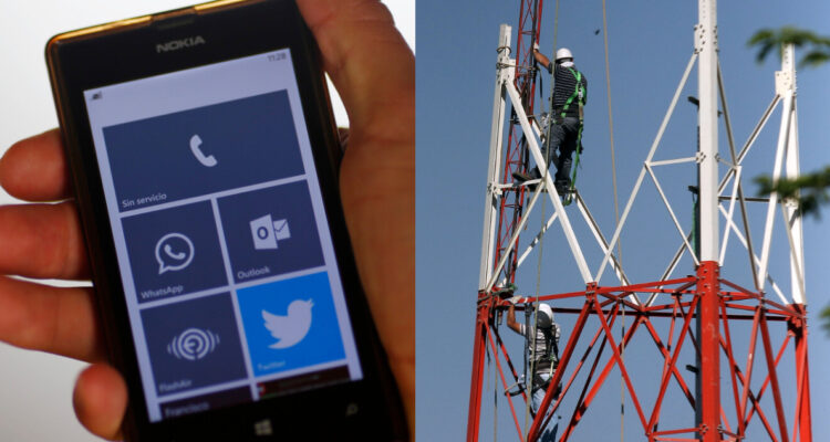 Falla antena de telecomunicaciones