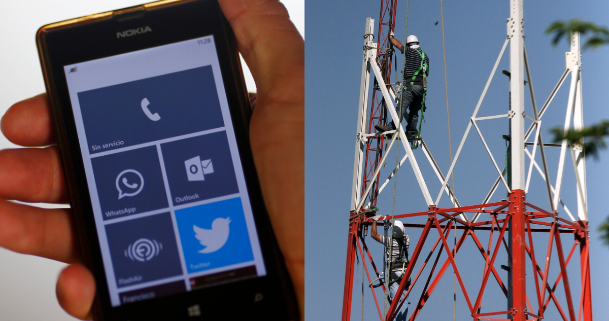Falla antena de telecomunicaciones