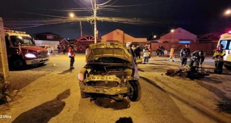 Fatal accidente de tránsito termina con motociclista muerto tras fuerte colisión en Coquimbo