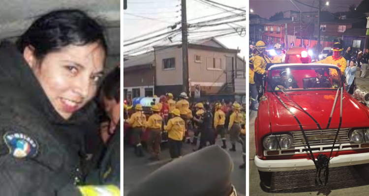 Funeral de Yesenia Muñoz, bombera de Coronel muerta en Santa Juana
