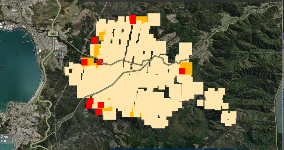 La extensión del incendio de Coronel en imágenes satelitales: van 4 mil hectáreas afectadas