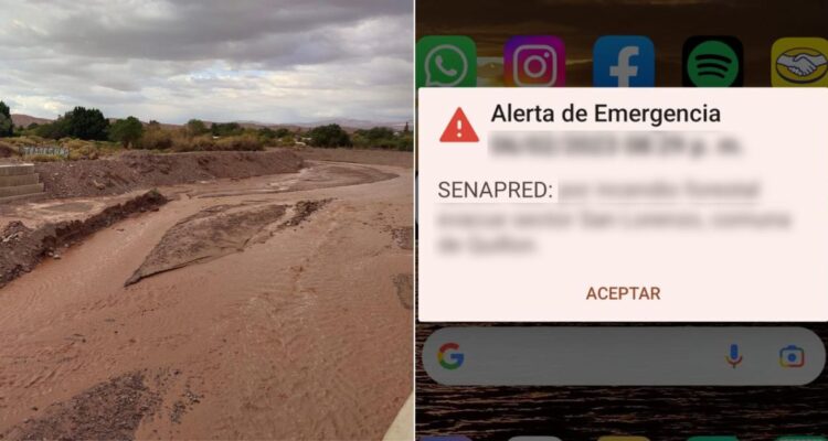 Implementan alarma de mensajería SAE tras evento meteorológico que afecta a provincia de El Loa