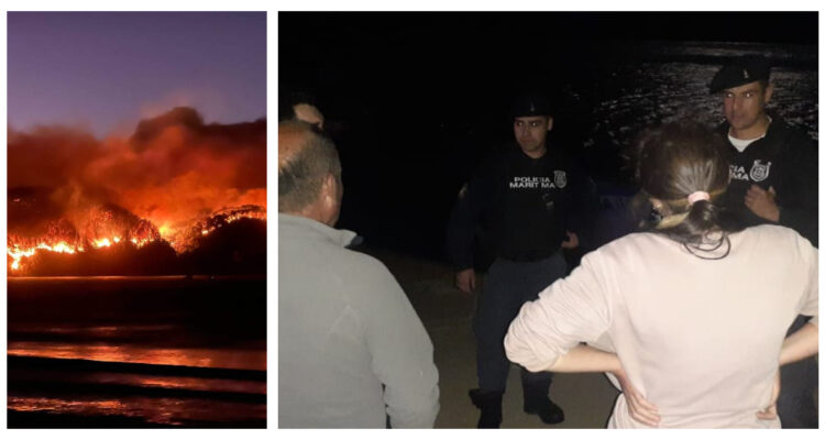 Incendio en Caleta Queule