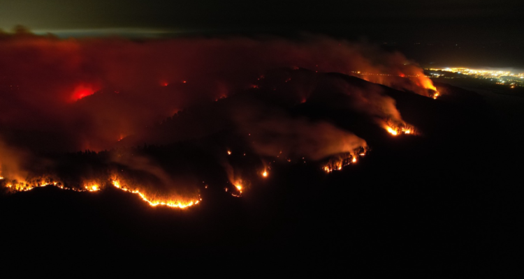 incendio forestal Santa Ana
