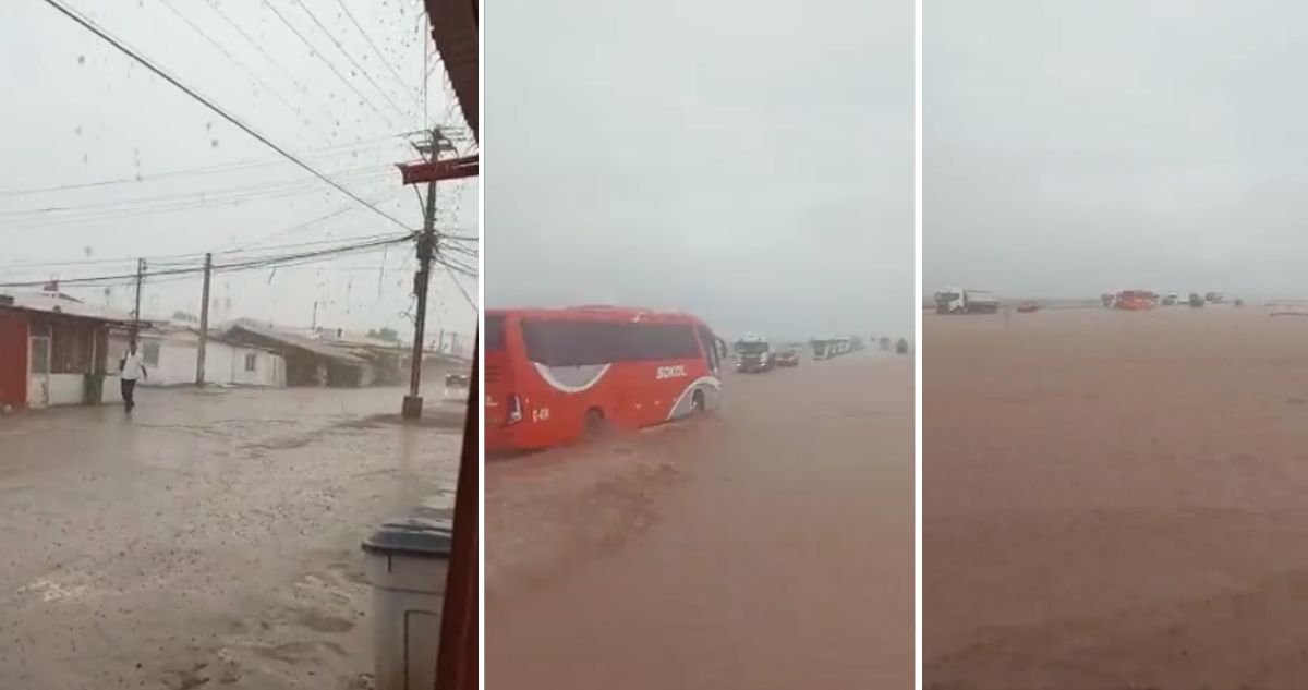Intensas lluvias causan inundaciones en María Elena: advierten tormentas eléctricas para el norte