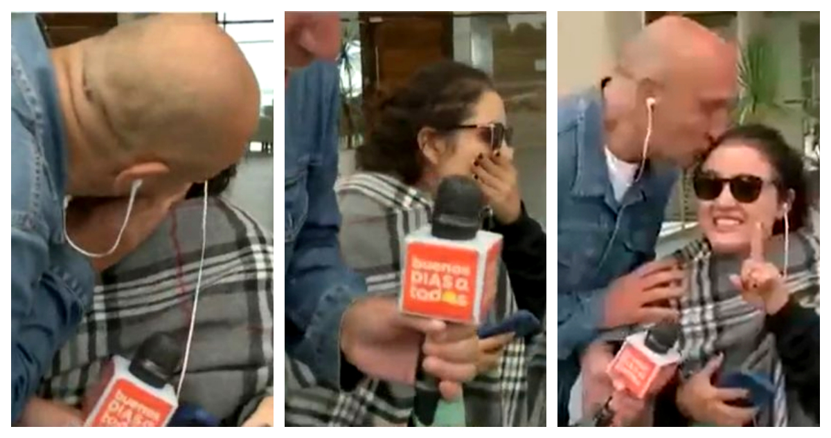 EL BESO DE KIWI A PAMELA LEIVA