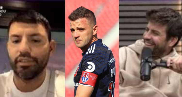 Sergio Agüero presenta Walter Montillo para su equipo y Gerard Piqué se confunde.