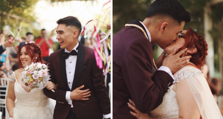 Christell Rodríguez en su matrimonio con Roberto Parra