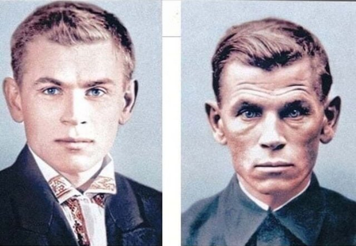 El cambio en la mirada de Eugen Stepanovich Kobytev  tras 4 años de guerra. 
