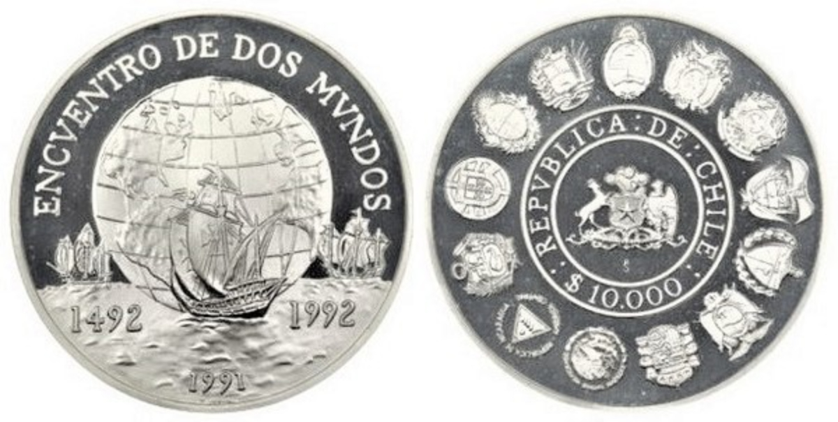 Moneda de 10 mil pesos chilenos