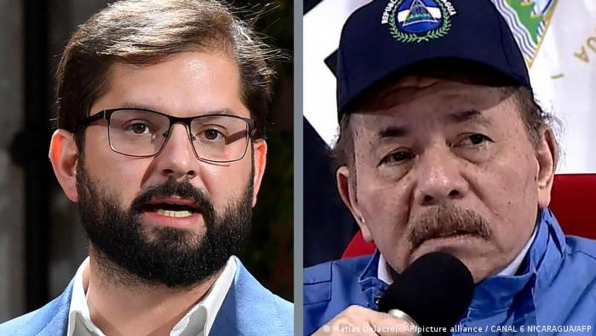 El presidente Gabriel Boric y el nicaragüense Daniel Ortega.