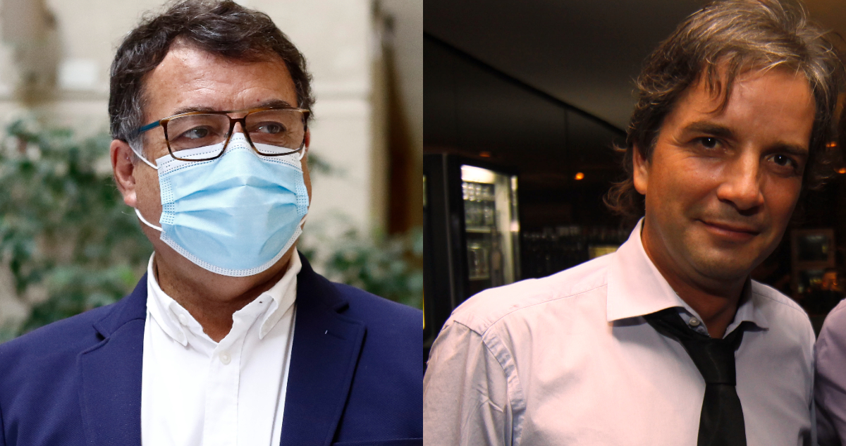 El esposo de Pamela Jiles, Pablo Maltés junto al periodista Pablo Mackenna.