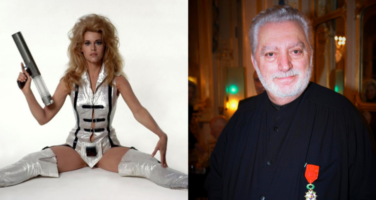 Jane fonda (izquierda) en la película Barbarella con el traje creado por Paco Rabanne (derecha)