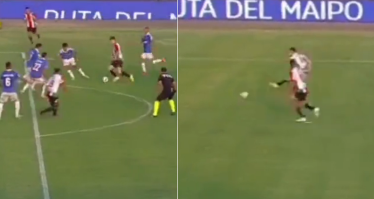 Bruno Barticciotto concreta un golazo ante Universidad de Chile.