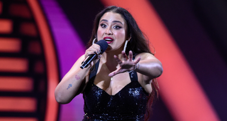 Pamela Leiva durante su rutina del Festival de Viña del Mar