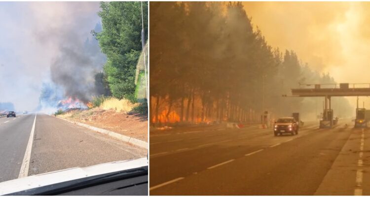 Incendios forestales en peajes