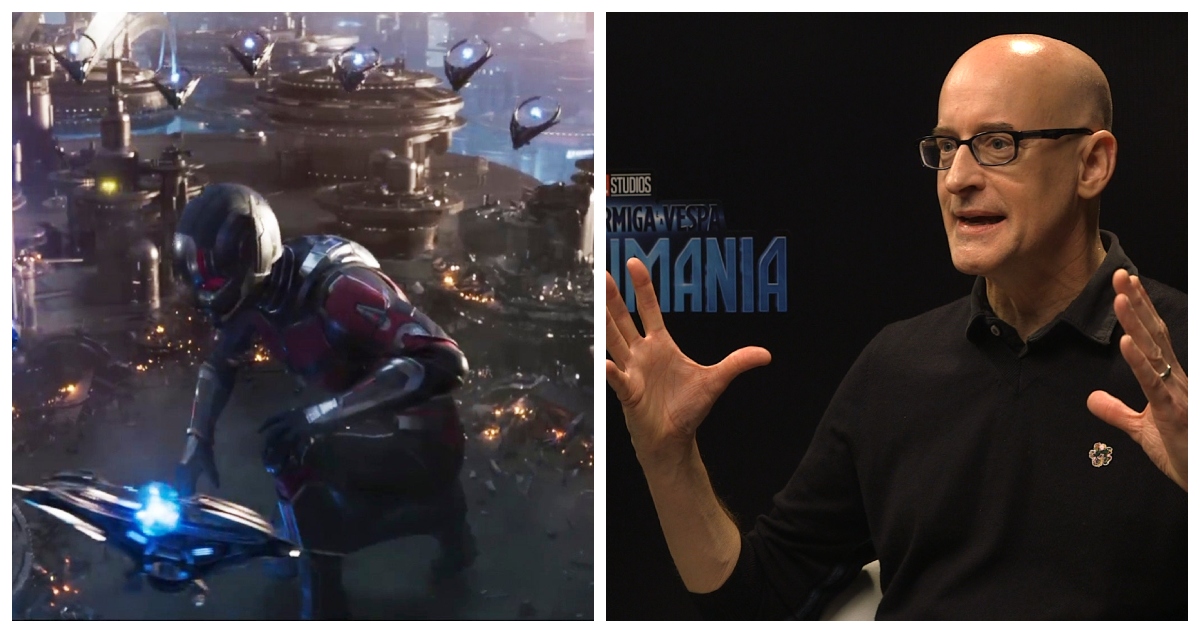 Una captura del tráiler de Ant-Man & The Wasp: Quantumania, y otra de Peyton Reed en entrevista con BioBiochile.