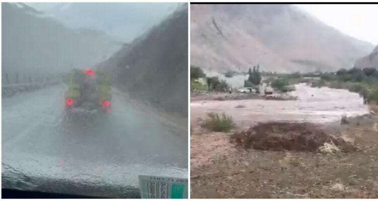 Intensas precipitaciones se registran al interior del Valle del Elqui: se activaron quebradas