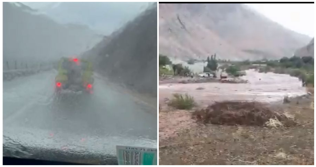 Intensas precipitaciones se registran al interior del Valle del Elqui: se activaron quebradas