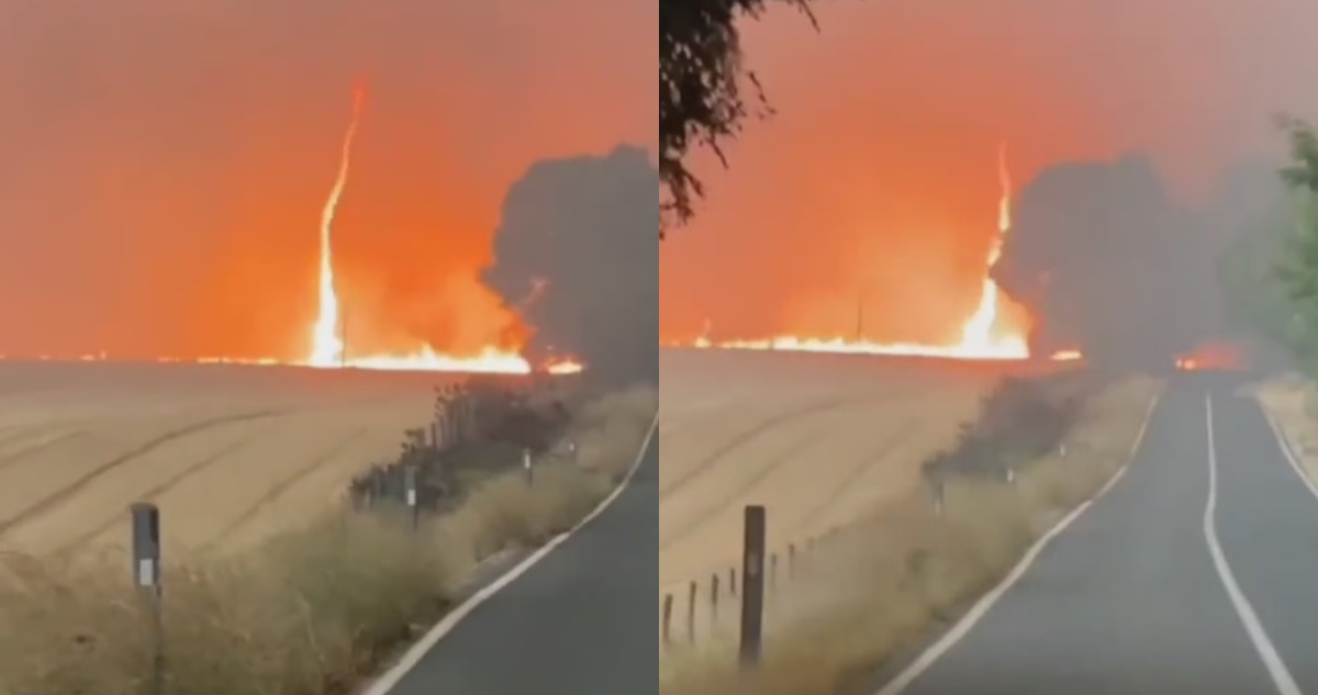 Remolino de fuego en El Carmen