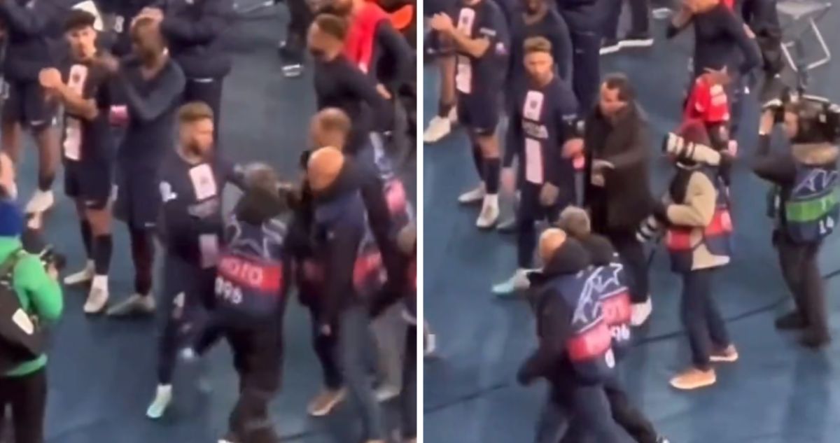 Sergio Ramos perdió la paciencia con un fotógrafo tras la derrota del PSG en Champions League.