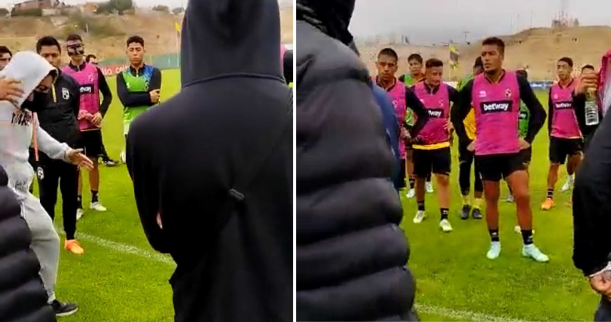 Caos generó el ingreso de encapuchados al entrenamiento de Coquimbo Unido.