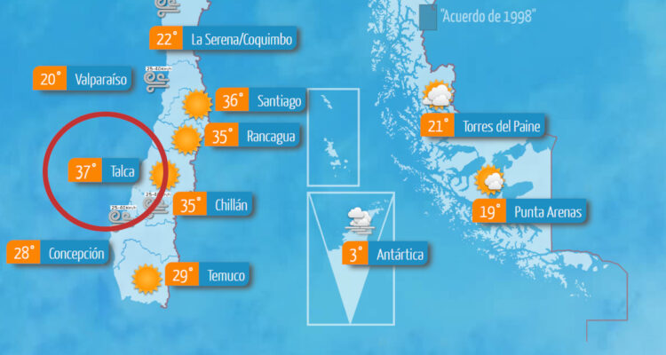 Talca es la ciudad más calurosa del mundo