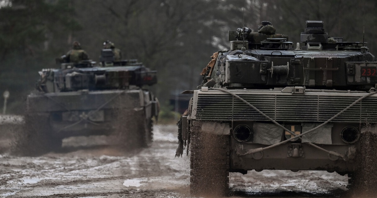 Tanques alemanes que serán enviados a Ucrania.