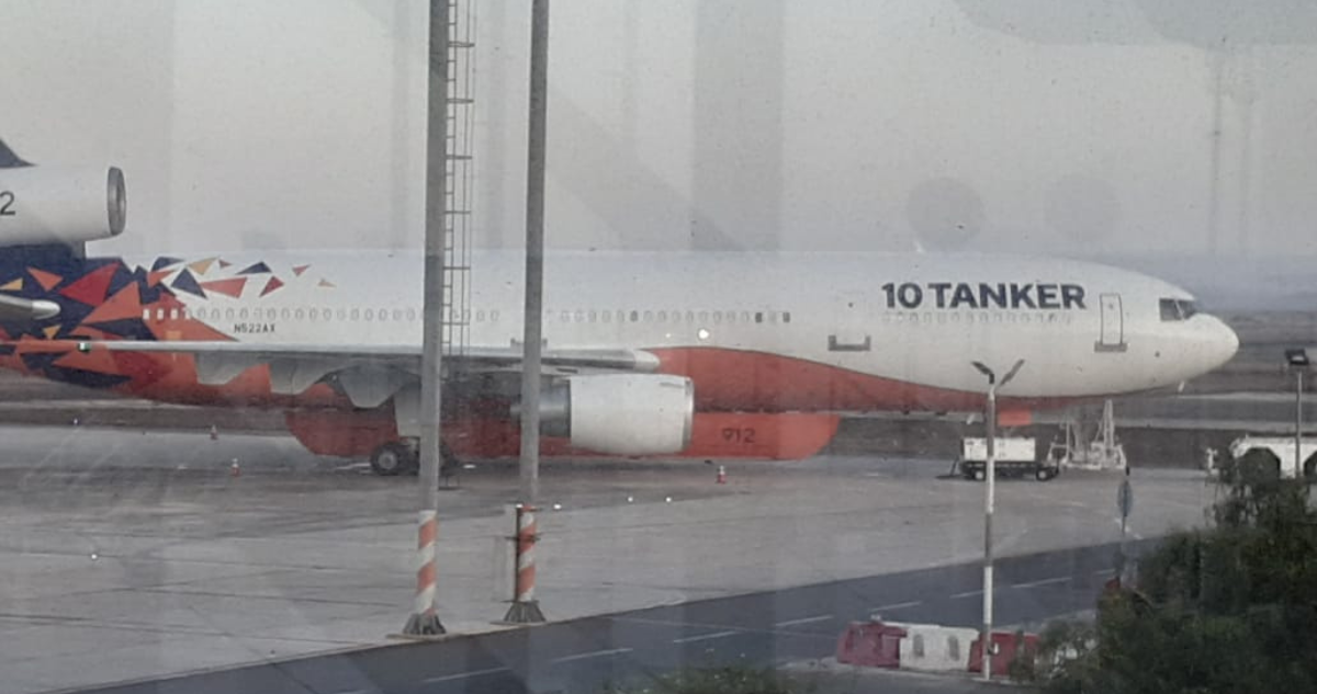Avión Ten Tanker ya se encuentra en Chile para dirigirse al Bío Bío a combatir incendios forestales