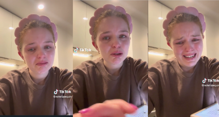 TikToker Eliz Seguin compartiendo sus emociones íntimas en redes sociales luego de no ser invitada a una fiesta