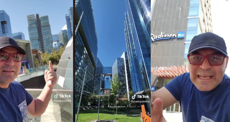 Tiktoker recorre Santiago