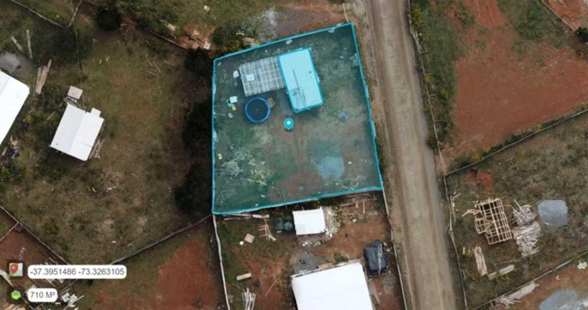 Imagen satelital de “spa” en toma VIP de Curanilahue