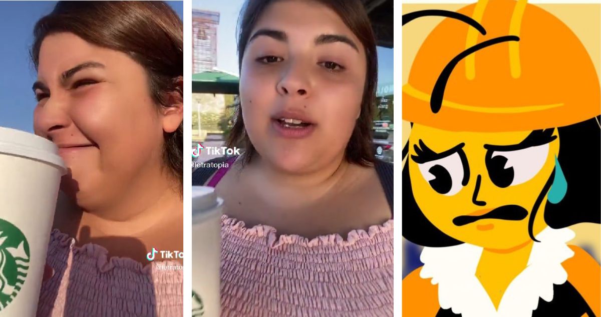 La cuenta de Twitter, Trabejita, reaccionó al video viral de una joven que aseguró que pidió 3 veces que le cambiaran su café en Starbucks