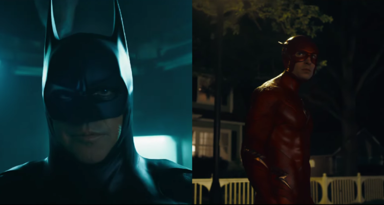 Michael Keaton y Ezra Miller en el tráiler de The Flash