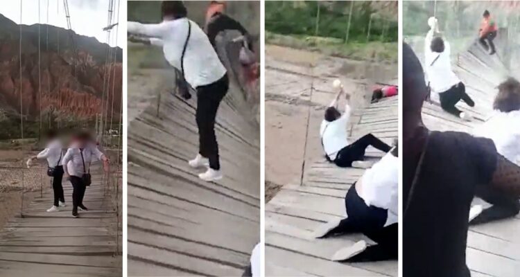 Chilena en riesgo vital tras caer de puente en Bolivia