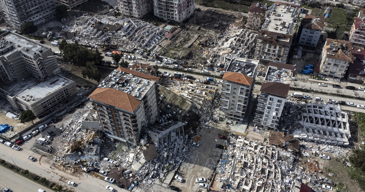 Edificios caídos tras el terremoto en Siria y Turquía.