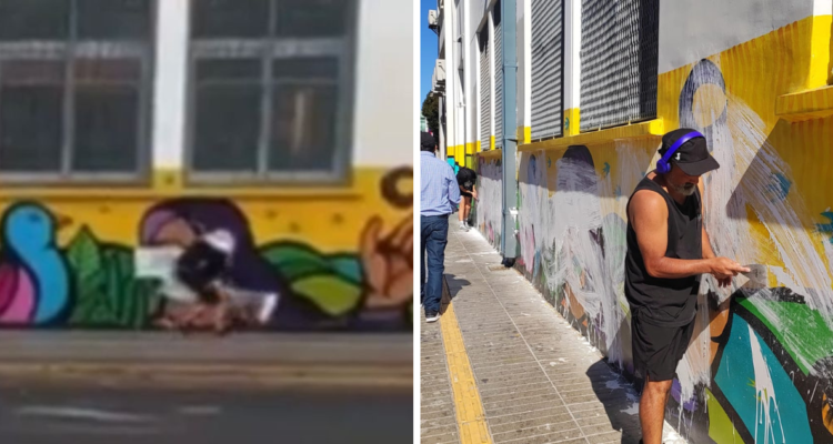 Vandalizan mural en Concepción