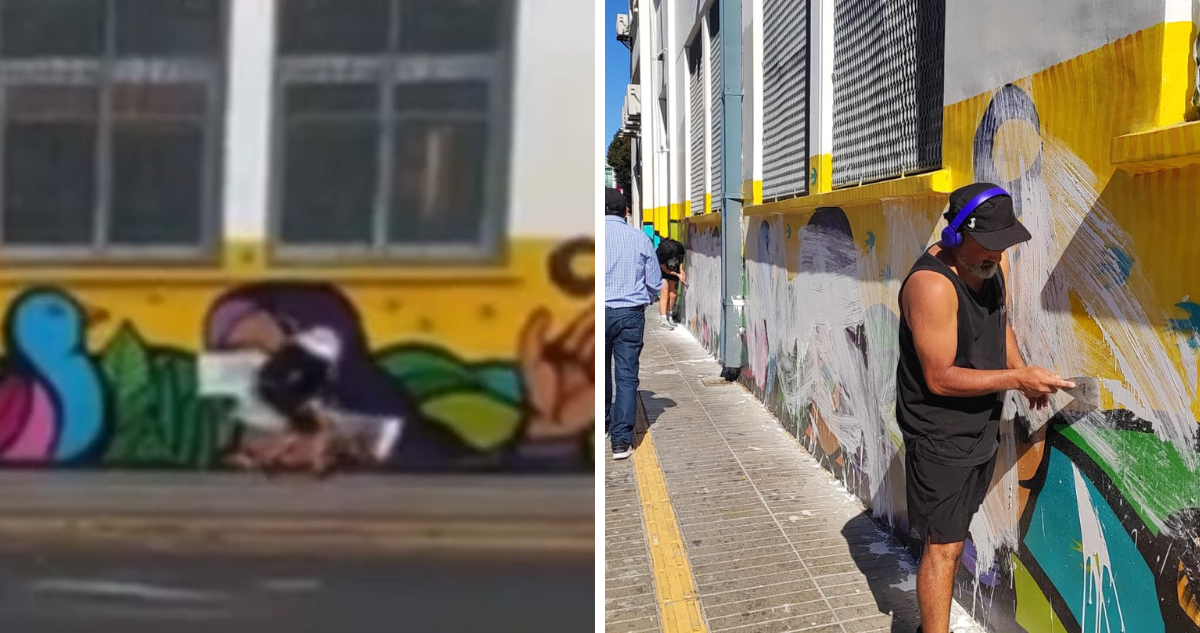 Vandalizan mural en Concepción