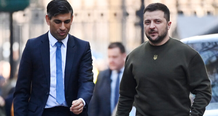Zelenski llega a UK, se reúne con Sunak y pide aviones caza para Ucrania al Parlamento británico