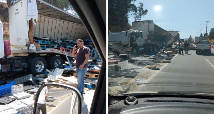 Accidente en Vía Las Palmas de Viña del Mar