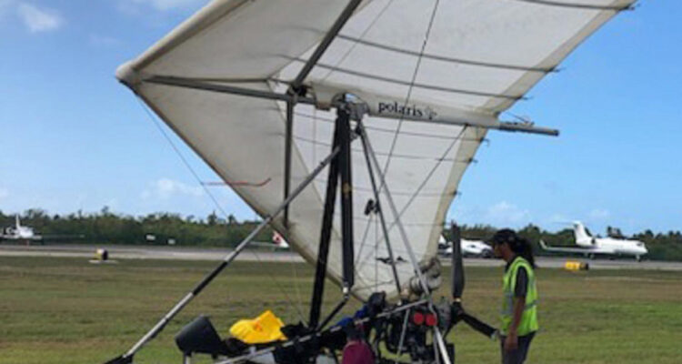 Hang glider escaped by Cubans